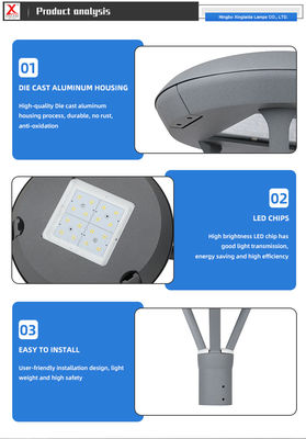 유럽용 50W LED 포스트 톱 램프 3/5 및 4000K 색상 온도