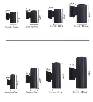 벽 스콘스 야외 정원 LED 벽 조명 디퓨저 위 아래 알루미늄 장식 벽 램프 6W 10W 12W 24W 48W 60W