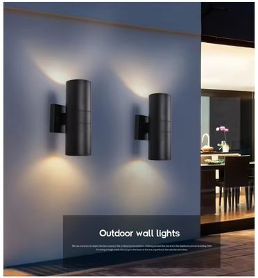 벽 스콘스 야외 정원 LED 벽 조명 디퓨저 위 아래 알루미늄 장식 벽 램프 6W 10W 12W 24W 48W 60W