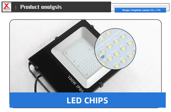 100W 야외 LED 홍수 조명 IP65 센서와 함께 방수 6500K 10000Lm 보안 조명 흰색 홍수 조명